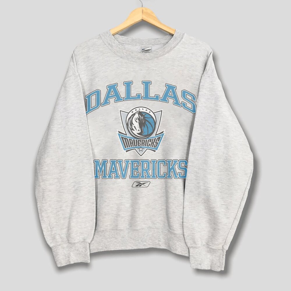 Vintage Dallas Mavericks Logo Sweatshirt, NBA Dallas Mavericks Basketball Shirt